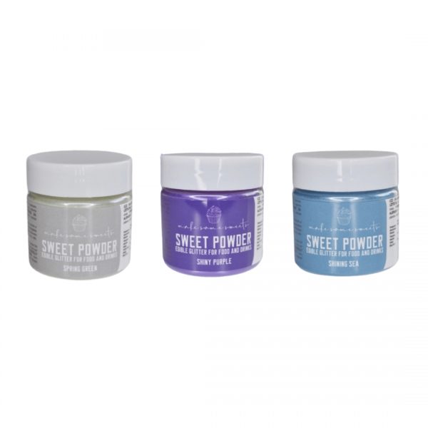 Green Purple Blue Glitters Trio